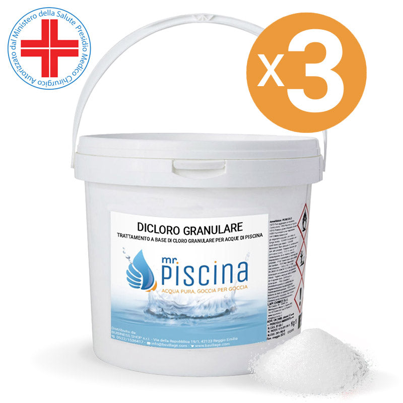 Dicloro Granulare, 3 Confezioni Da 5 Kg