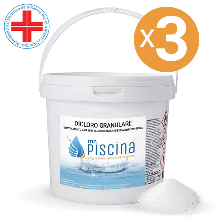 Dicloro Granulare, 3 Confezioni Da 5 Kg