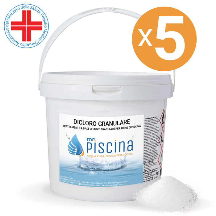 Dicloro Granulare, 5 Confezioni Da 5 Kg