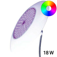 Faro Led Per Bocchetta Piscina  216 Mm Rgb Da 710 Lumen - 18 W per Pvc O Piastrelle
