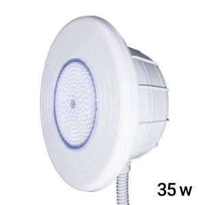 Faro Led Per Piscina Con Liner Pvc  320 Mm Bianco Da 2990 Lumen - 35 W con Nicchia In Abs E Scatola Di Derivazione