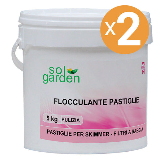 Flocculante In Pastiglie 100 Gr Per Piscina, 2 Confezioni Da 5 Kg