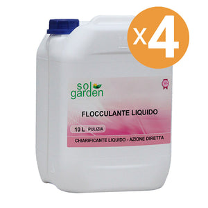 Flocculante Liquido Per Piscina, 4 Confezioni Da 10 L