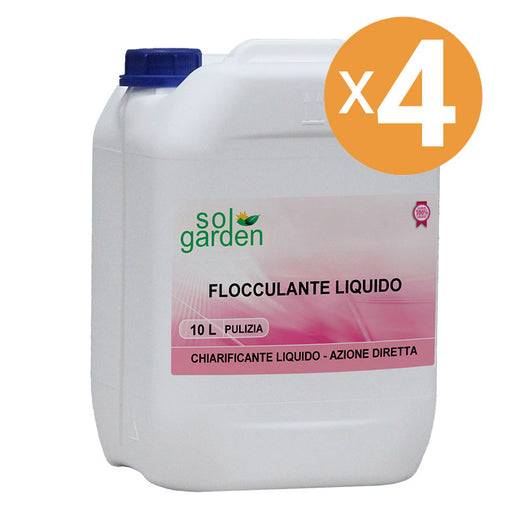 Flocculante Liquido Per Piscina, 4 Confezioni Da 10 L