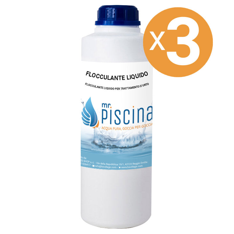 Flocculante Liquido, 3 Confezioni Da 1 Kg