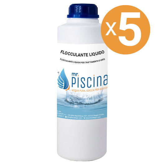 Flocculante Liquido, 5 Confezioni Da 1 Kg