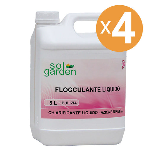 Flocculante Liquido Per Piscina, 4 Confezioni Da 5 L
