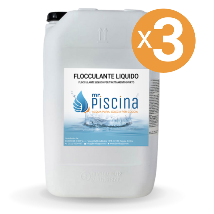 Flocculante Liquido, 3 Confezioni Da 25 Kg
