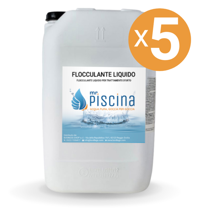 Flocculante Liquido, 5 Confezioni Da 25 Kg