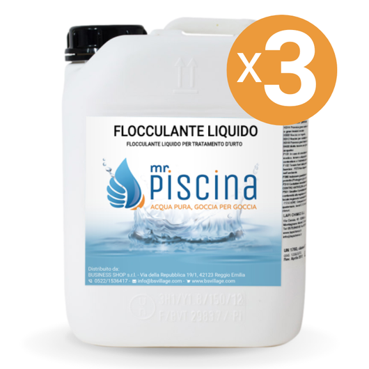 Flocculante Liquido, 3 Confezioni Da 5 Kg