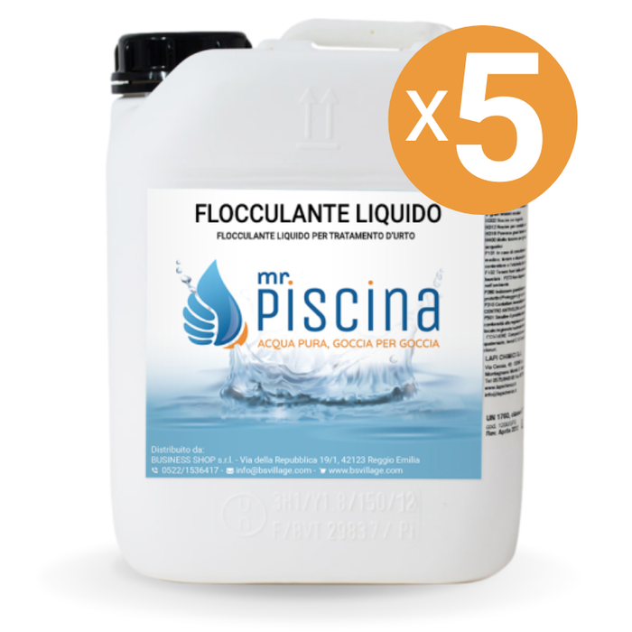 Flocculante Liquido, 5 Confezioni Da 5 Kg