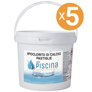 Ipoclorito Di Calcio In Pastiglie, 5 Confezioni Da 10 Kg
