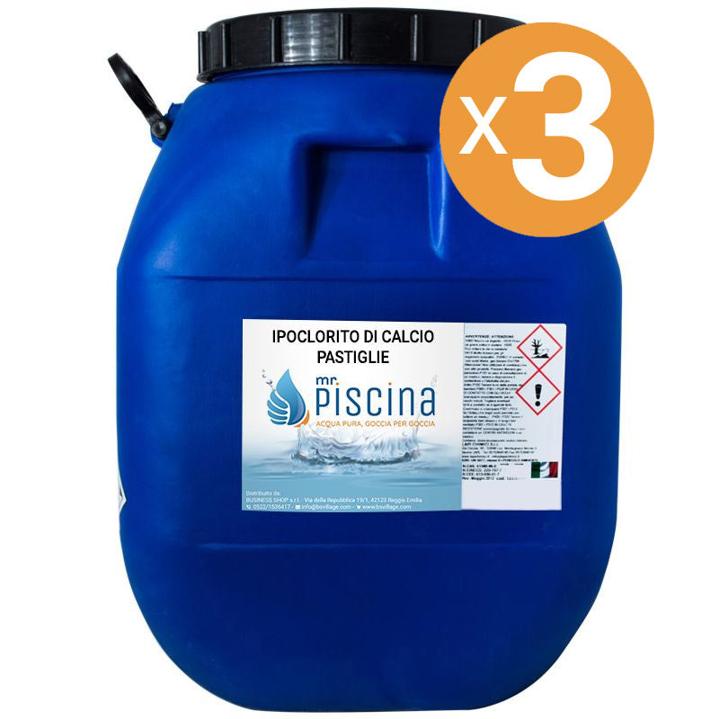 Ipoclorito Di Calcio In Pastiglie, 3 Confezioni Da 40 Kg