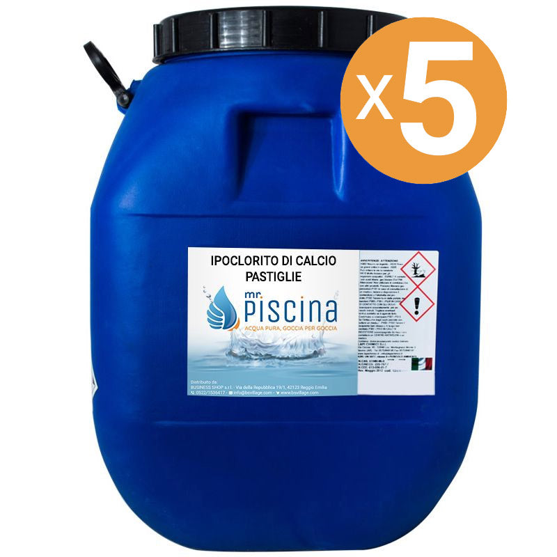 Ipoclorito Di Calcio In Pastiglie, 5 Confezioni Da 40 Kg