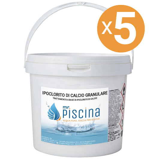 Ipoclorito Di Calcio Granulare, 5 Confezioni Da 10 Kg