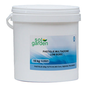 Pastiglie Multiazione Piscina A Lenta Dissoluzione, Confezione Da 10 Kg