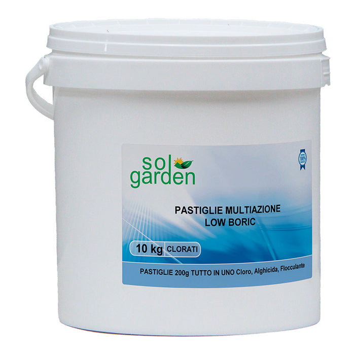 Pastiglie Multiazione Piscina A Lenta Dissoluzione, Confezione Da 10 Kg