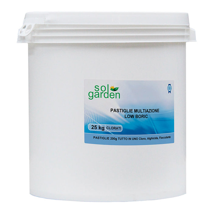 Pastiglie Multiazione Piscina A Lenta Dissoluzione, Confezione Da 25 Kg