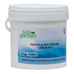 Pastiglie Multiazione Piscina A Lenta Dissoluzione, Confezione Da 5 Kg