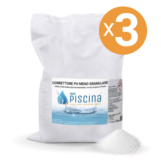 Correttore Ph Meno Granulare, 3 Sacchi Da 25 Kg