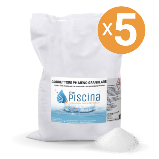 Correttore Ph Meno Granulare, 5 Sacchi Da 25 Kg