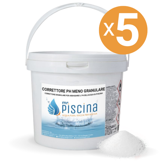 Correttore Ph Meno Granulare, 5 Confezioni Da 16 Kg