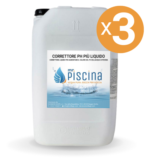 Correttore Ph Meno Liquido, 3 Confezioni Da 25 Kg