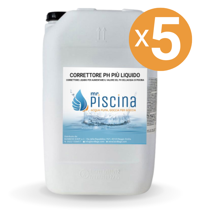 Correttore Ph Meno Liquido, 5 Confezioni Da 25 Kg