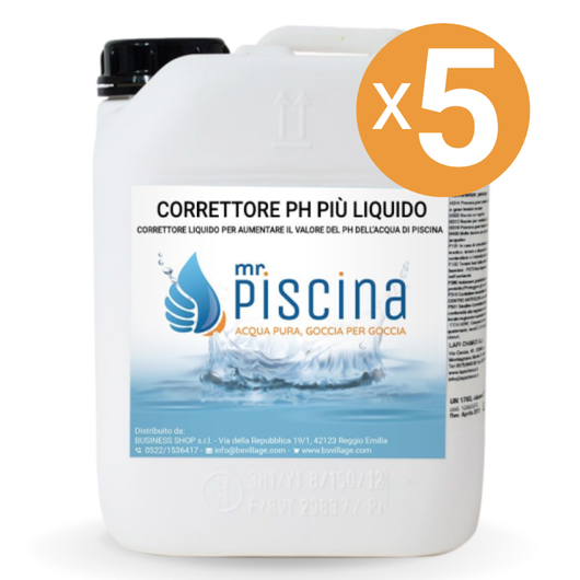 Correttore Ph- 15% Meno Liquido, 5 Confezioni Da 10 Kg