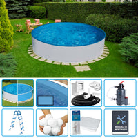 Piscina Fuori Terra Circolare Azuro Basic  4,60 H.0,90 M - Kit Easy