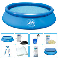 Piscina Fuori Terra Gonfiabile Swing Quick  3,05 X H.0,76 M - Kit Pro