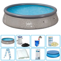 Piscina Fuori Terra Gonfiabile Swing Quick Wicker  3,66 X H 0,91 M - Kit Pro