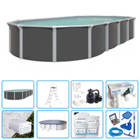 Piscina Fuori Terra Steeldesign Omega - 9,15 X 4,60 X H.1,32 M - Kit Pro