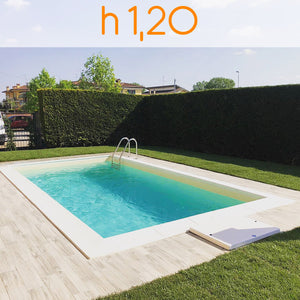Piscina interrata ITALIKA® EASY in pannelli d'acciaio 5,00 x 3,00 h1,20 m