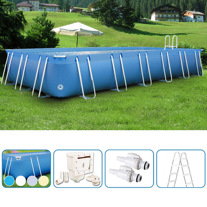 Piscina Fuori Terra Italika® Soft Rettangolare 7,80 X 4,80 H.1,40 M - Kit Base