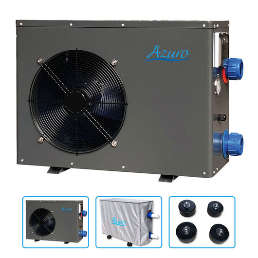 Pompa Di Calore Per Piscina Fino A 60 M³ - Azuro Con Copertura Protettiva E Piedini Antivibrazione