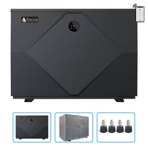 Pompa Di Calore Full Inverter Per Piscina Fino A 90 M³ Inverstar By Mr. Piscina® Con Copertura Protettiva E Piedini Antivibrazione