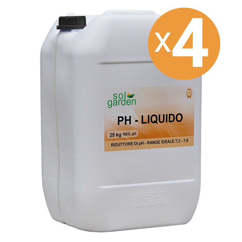 Riduttore Ph Piscina Liquido, 4 Confezioni Da 25 L