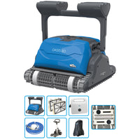 Robot Piscina Dolphin Oasis 60 Premium Con Spazzole Combinate, Trasformatore Digitale Iot, Terza Spazzola Attiva Centrale, Carrello E Copertura Protet