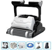 Robot Piscina Dolphin Ps 40 Premium Con Spazzole Combinate, Carrello E Copertura Protettiva