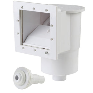 Skimmer a bocca stretta a parete standard per piscina completo di bocchetta