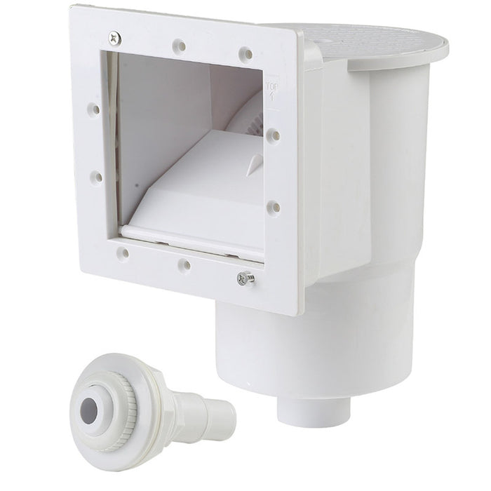 Skimmer a bocca stretta a parete standard per piscina completo di bocchetta
