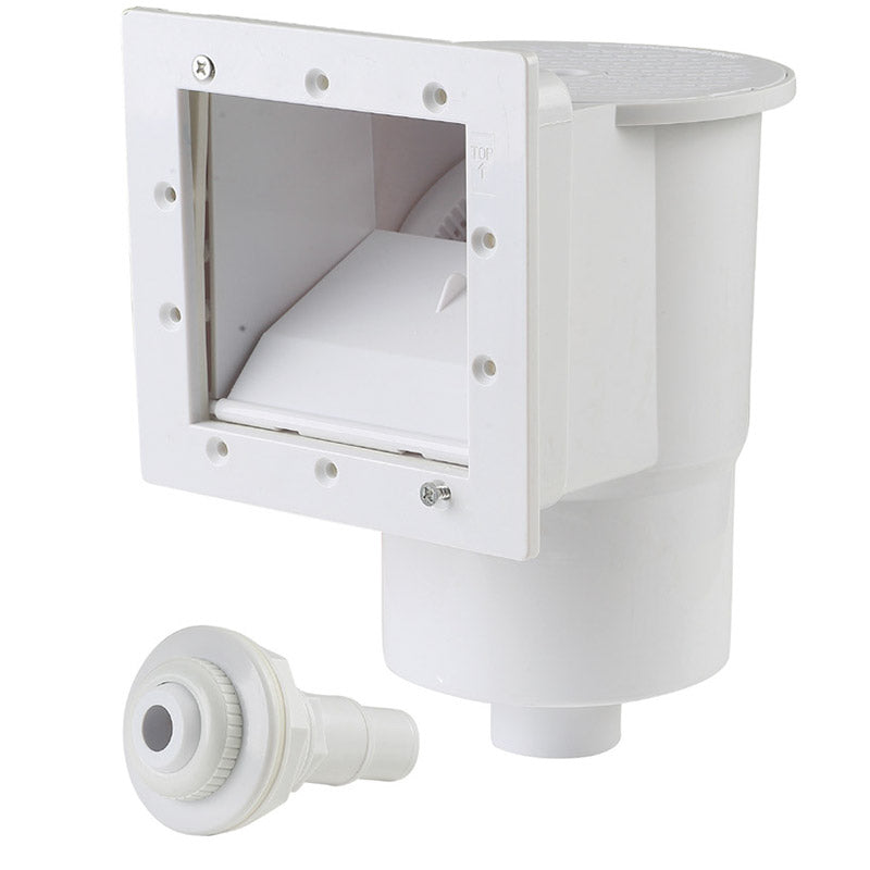 Skimmer a bocca stretta a parete standard per piscina completo di bocchetta
