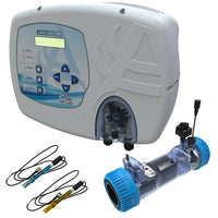 Sterilizzatore Aqua Salt Evo Con Sensore Di Flusso, Regolatore Ph, Lettura Cloro Tramite Cella Aj E Cella Elettrolitica Per Piscine Fino A 100 M³