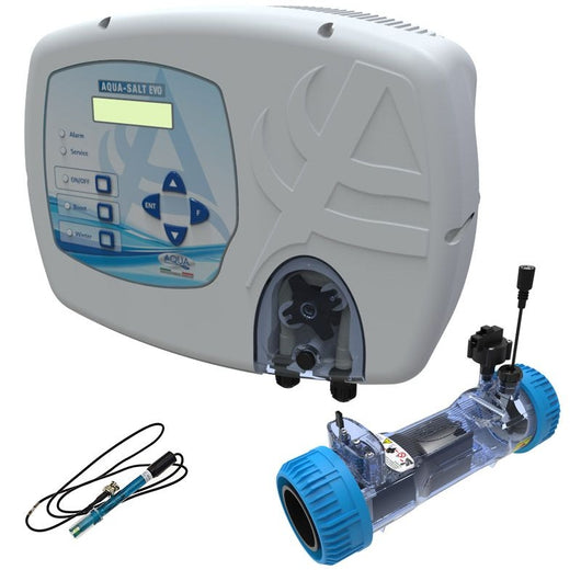 Sterilizzatore Aqua Salt Evo Con Sensore Di Flusso, Regolatore Ph E Cella Elettrolitica Per Piscine Fino A 200 M³