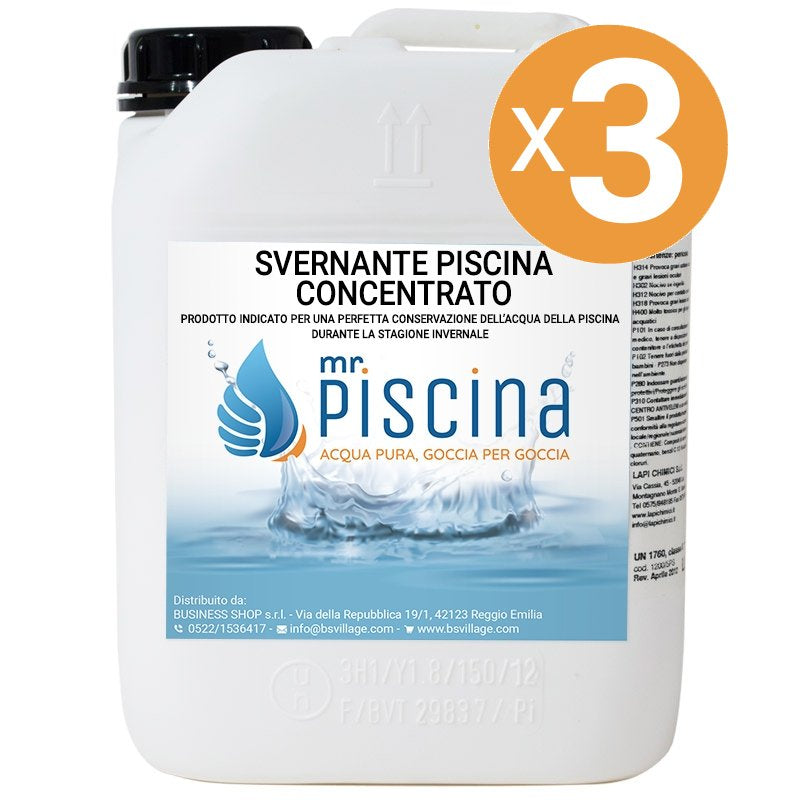 Svernante Piscina Concentrato, 3 Confezioni Da 5 Kg