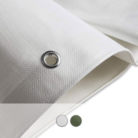 Telo impermeabile con occhielli da esterno 240 g/m² autoestinguente - Telo Impermeabile Con Occhielli Da Esterno 240 G/m² Autoestinguente 8 X 12 M