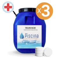 Tricloro 90% Pastiglie 200 Gr, 3 Confezioni Da 25 Kg