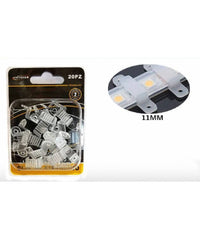 Clip Di Fissaggio Da 11 Mm In Silicone Strisce A Led Confezione Da 20 Pz U-11mm         