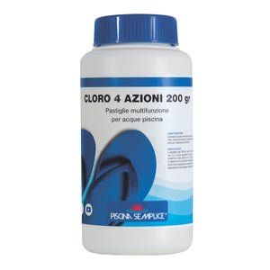 Cloro 4 Azioni 200 Gr 1 Kg - Cloro A Lenta Dissoluzione Per Mantenimento